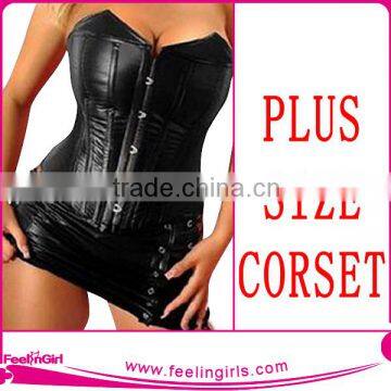 HOT Black sxxxl Sexy Leather Corset For Women