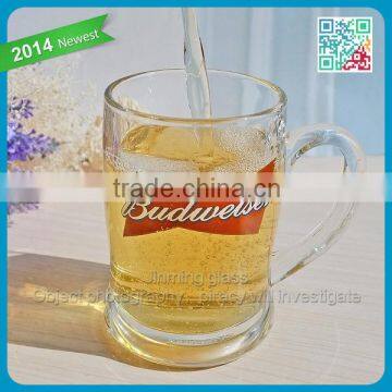 wholesale customized funny fancy crystal mini glass beer mug with handles