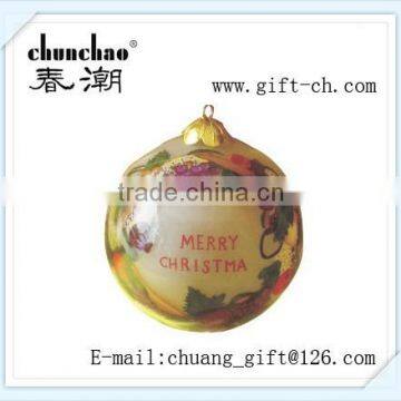 decoration inside painted glass ornament ball