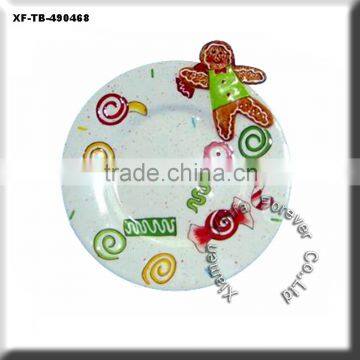 christmas unfinished ceramic circle plate