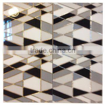 Polished crystal tiles black and white porcelain tile 30x60 cm