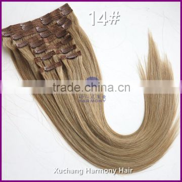 Large Stock clip in hair extension 100% human hair clip ins 80g-220g clip in hair extensions many colors straight and wavy                        
                                                Quality Choice