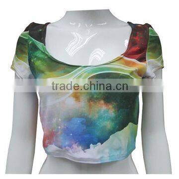 OEM fashion newest sublimated crop tops