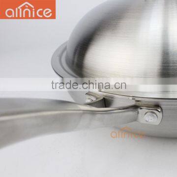 Allnice Good Quality Honeycomb Design Single Handle Stainless Steel Nonstick Pan/skilletwith Lid for Kitchen photo-5