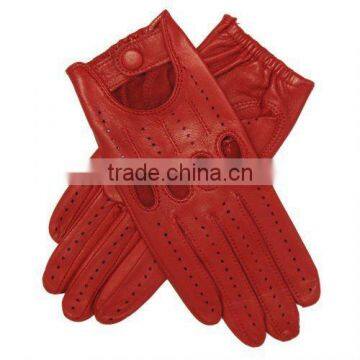 Ladies Full Finger Leather Driving Gloves