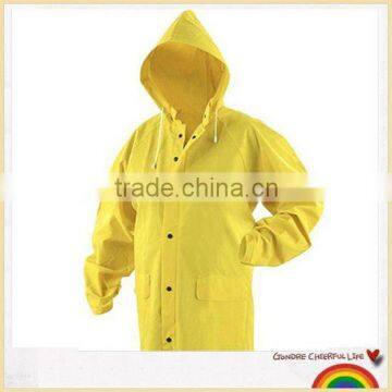 High quality polyester long raincoat