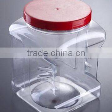 2.6L PET transparent large plastic wide mouth glass storage jar