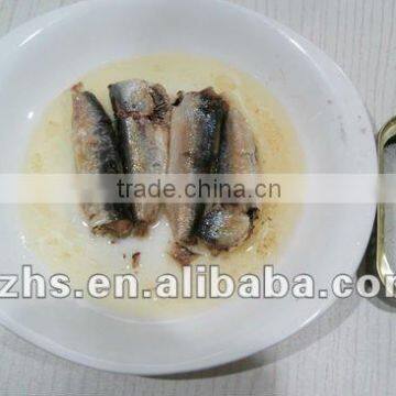 Canned Sardine Fish in vegetable oil 125g Club Can