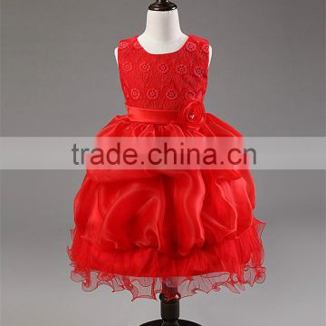 Lastest wholesale boutique handmade embroidered princess frocks girls party dresses TR-WS14