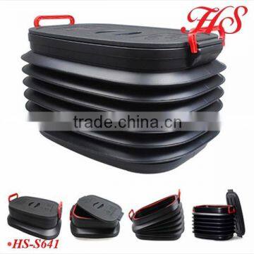 Multi purpose storage foldable plastic box