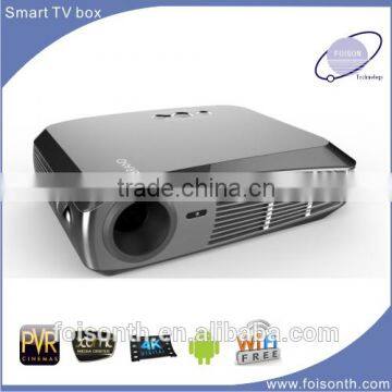 Foisontech hot selling led projector of 1080P multi-video decoders smart project