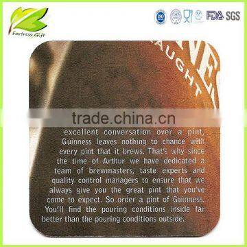 Promotional Paper Coaster / Absorbent Paper Beer Coaster for Hotel