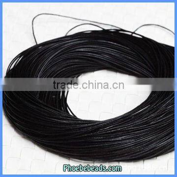 Wholesale Black Genuine Round 1.5mm Leather Cords GLC-R15001