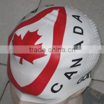 Swim Cap with National Flag of Canada