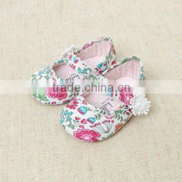 DB1120 dave bella 2014 summer infant floral shoes baby cotton shoes beautil shoes for baby