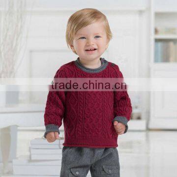 DB1185 dave bella 2014 autumn winter baby solid pullover kids sweater baby outwear baby clothes design knitwear pullover