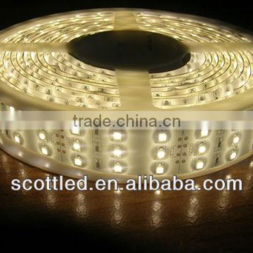 5M 3528 180leds/m led strips Warm White,3528 flexible led strips180leds/m 5m/roll,3 Rows,24mm white PCB with 3M tape,DC12V,IP65