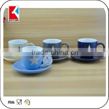 bulk items from china colored coffee ceramic tea cup and saucer set