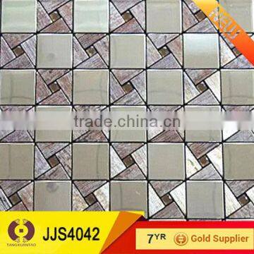 Bedroom decorating modern kitchen designs stainless steel mosaic tiles (JJS4042)