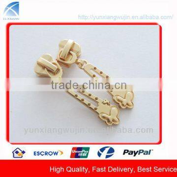 CD8894 High Quality Gold Metal Zipper Pulls for Clothing