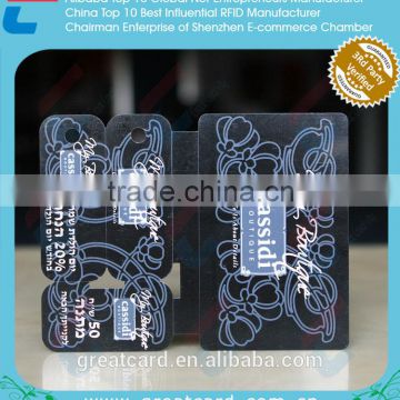 Black Customized Shape Discount card / PVC Business card