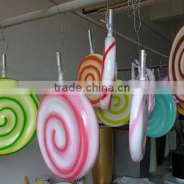 Candy swirl lollipop from fibreglass, Christmas Candy theme decorations