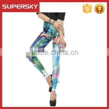 V-867 fitness leggings wholesale digital custom printed women yoga leggings sublimated women pant