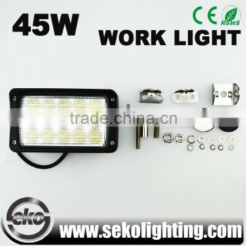 Factory price waterproof 45w super bright led DRL work light for off road driving