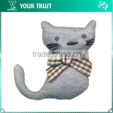 Funny Quiet Damier Puffy Pile Stripe Kitty Handmade