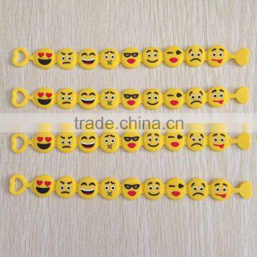 Wholesale Kids Make You Smile Emoji Face Pvc Bracelet photo-2
