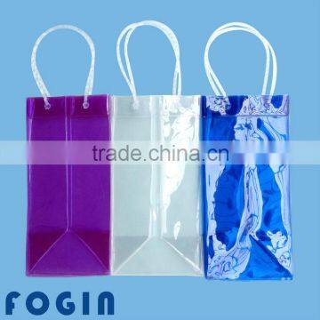 Shining color pvc wine bag customized design factory