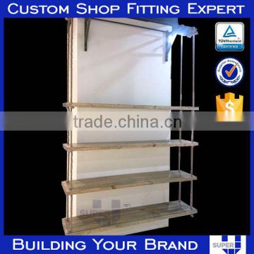 Countertop Wooden Wall Mounted Retail Display Shelving Units