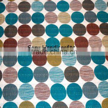 Kantha Quilt Queen Kantha Blanket, Kantha Bedspread Kantha Throw, Quilted Bed Cover Queen Bedding Handmade Quilt REVERSIBLE Thro photo-5