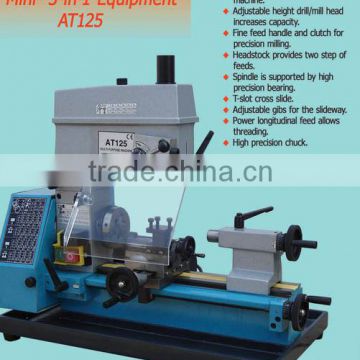 mini multi function lathe-drilling-milling machine AT125