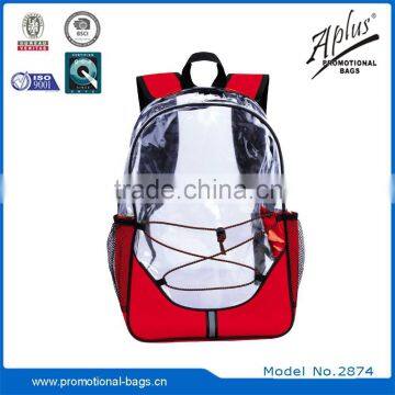 Custom factory high quality clear pvc backpack