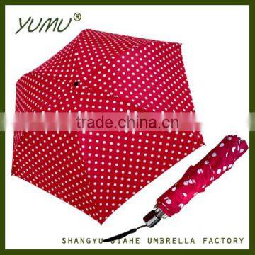 19" Super Thin Pencil Umbrella, Polka Dot Design