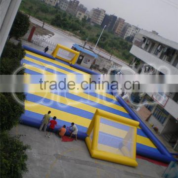 Outdoor inflatable soap soccer field sport games, new inflatable football/soccer field for sale