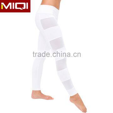 Top Quality Supplex Fitness Yoga Wear Women Wholesale Sexy Body Fit White Yoga Pants With Mesh