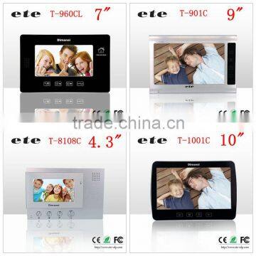 CE/ ROHS Single house/ apartment / villa video intercom system color video door phone video doorbell camera with photo memory