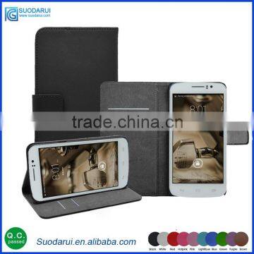 Book wallet stand leather flip cases for Vodafone Smart mini 7