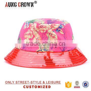 Custom printed bucket hats/wholesale bucket hats/floral bucket hats