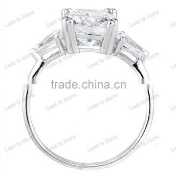 Cushion Cut Diamond Engagement S925 Ring photo-3