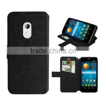 for Acer Liquid Z200 Black wallet case silk slim case high quality factory price