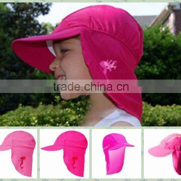 Girls Sun Visor UV Protective Beach Safari Swim Flap Hat PINK for Kids Aged 2-8yrs photo-6