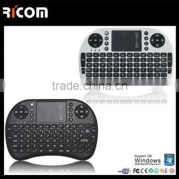 air wireless keyboard with touch,ergonomic keyboard with built in mouse,air mouse with keyboard for smart tv--T2--Shenzhen Ricom