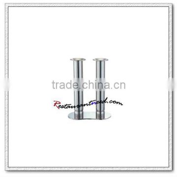 T212 H205mm Stainless Steel Double Heads Votive Tall Candle Holder