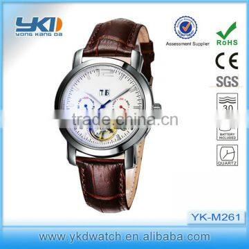 Leather stainless steel men's watch , Leather stainless steel men's company ,Best popular Leather stainless steel men's watches