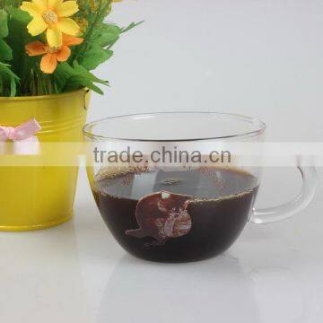 clear pyrex coffee glass cup/ borosilicate glass tea cup hand made mouth blown/coffee tea mugs / drinking glass cup