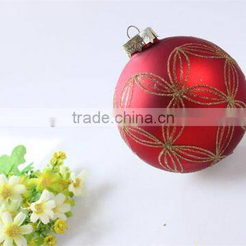 China Manufacturer Promotional Gift Wholesale Decorative Hand Painting Red High Quality Glass Ball Ornament photo-2