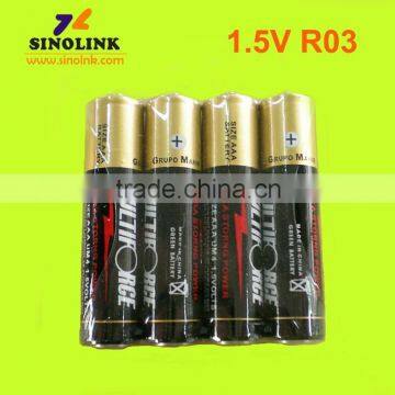 4 PACK multiforce Shrink Wrap R03 SIZE AAA UM4 1.5V Battery FOR torch light